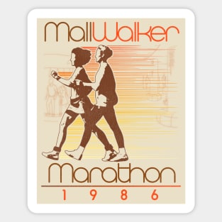 1986 Mall Walker Marathon Retro Walking Race Sticker